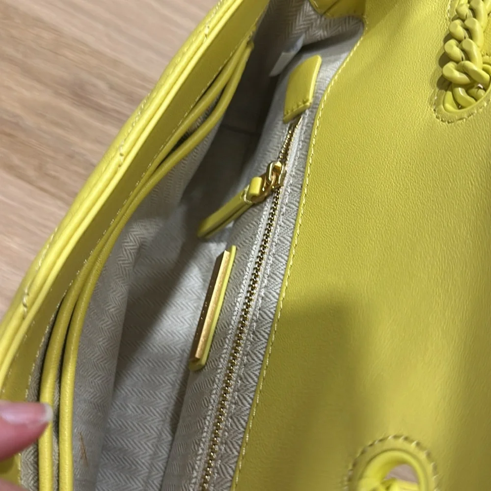 Tory Burch leather yellow satchel